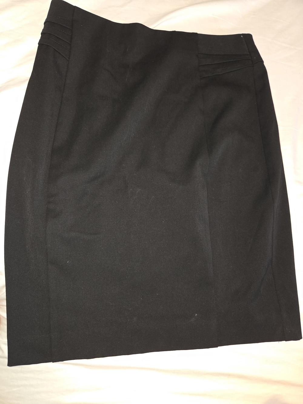Express Black Pencil Skirt with Subtle Waist Pleats